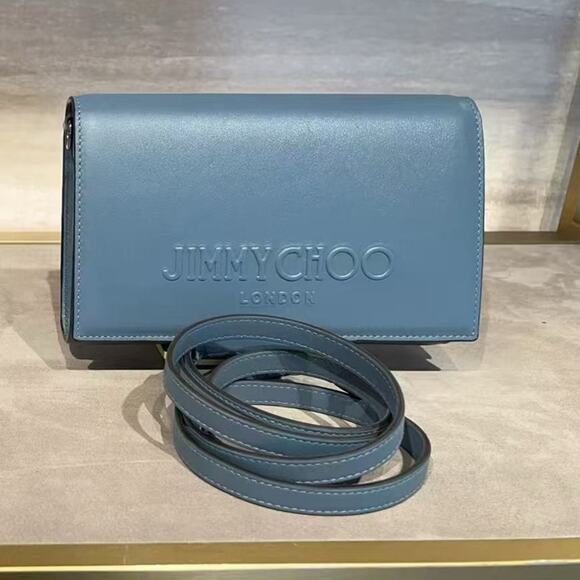 Jimmy Choo Black JC avenue Leather Crossbody bag blue - Picture 1 of 9